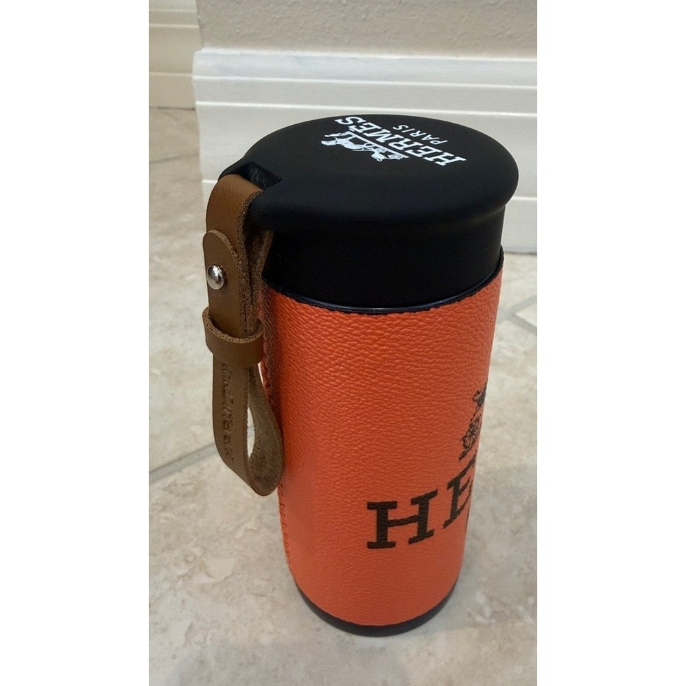 Hermes Stainless Steel Travel Flask 6" gift with purchase - Picture 3 of 9
